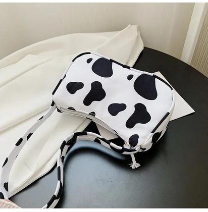 Imagem de Bolsa pequena de ombro mão tecido zíper animais feminina