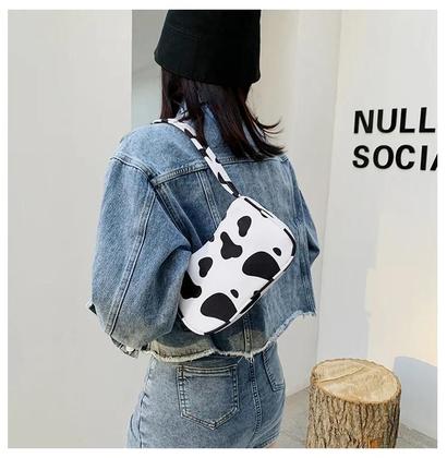 Imagem de Bolsa pequena de ombro mão tecido zíper animais feminina