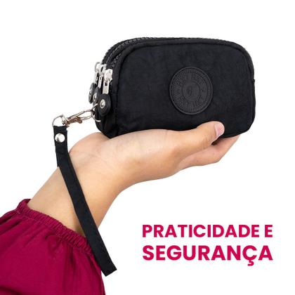 Imagem de Bolsa Pequena Feminina De Mão Carteira Com Alça Necessaire