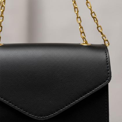 Imagem de Bolsa Pequena Transversal Com Alça De Corrente Dourada