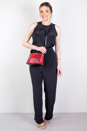 Imagem de Bolsa pequena transversal de couro estampado Iris