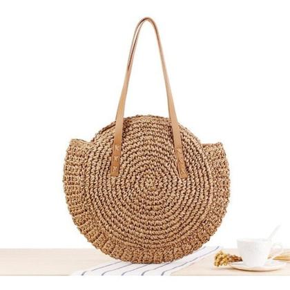 Imagem de Bolsa Praia Palha Saco Grande Palha Sintética Moda Praia Casual BL-501