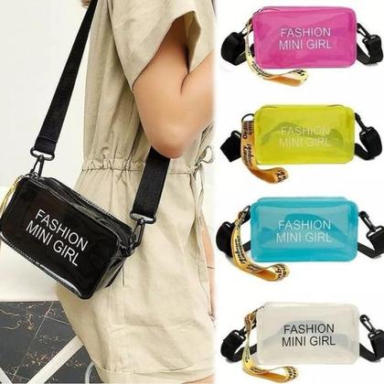 Imagem de Bolsa Quadrada Fashion Mini Girl Transparente Casual