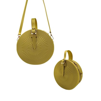 Imagem de Bolsa Redonda Feminina De Silicone Ombro E Tira Colo