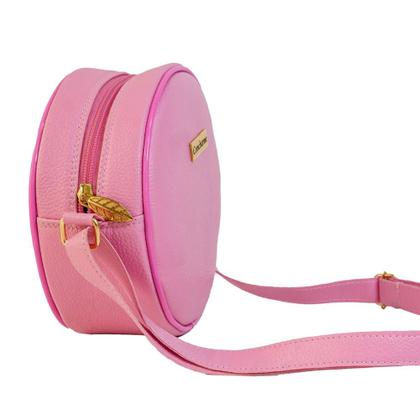 Imagem de Bolsa Redonda Feminina Lisa Bag Transversal Com Alça Ajustavel