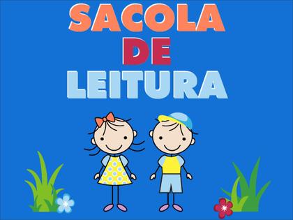 Imagem de Bolsa Sacola Artesanal de Tecido Sacola de Leitura Azul Crianças