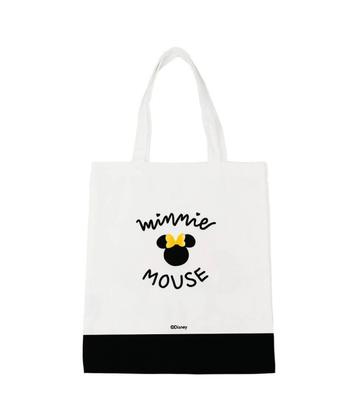 Imagem de Bolsa Sacola Branca Retangular Rosto Minnie 40x33cm Disney