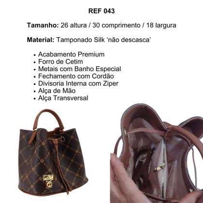 Imagem de Bolsa Sacola Com Repartição Alça Central E Transversal Ombro