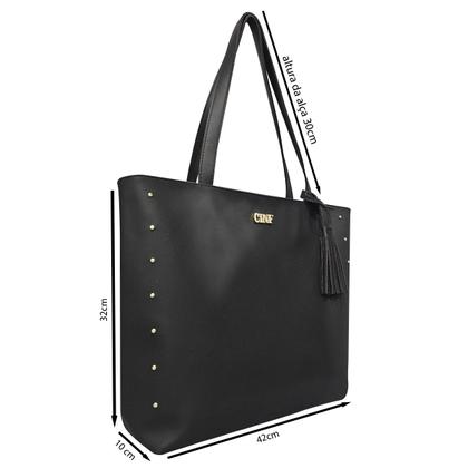 Imagem de Bolsa Sacola Feminina Grande De Ombro Kit 2 Peças