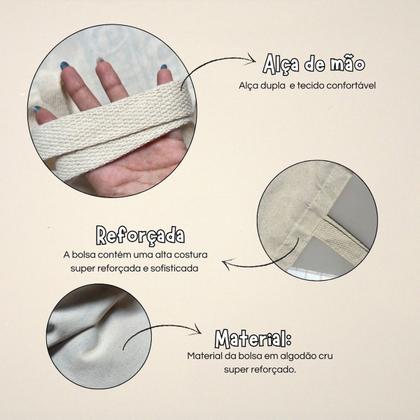 Imagem de Bolsa Sacola Feminina Média Ecobag Passeio Praia Feira Linda