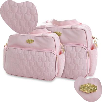 Imagem de Bolsa Saída Maternidade Mala Griff Baby Impermeável Luxo 2 Peças