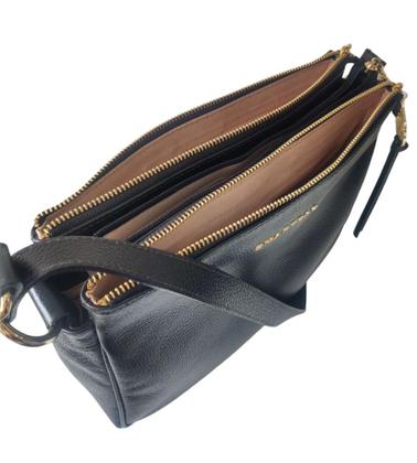 Imagem de Bolsa satchel com 3 divisórias smartbag couro