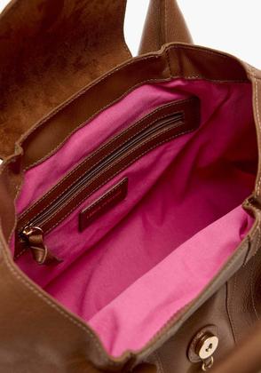 Imagem de Bolsa Shopping Com Pingentes Marca Lança Perfume Marrom Cor:Marrom