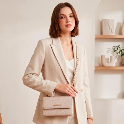 Imagem de Bolsa Shoulder Easy Lança Perfume Chain In26 Bege Feminino