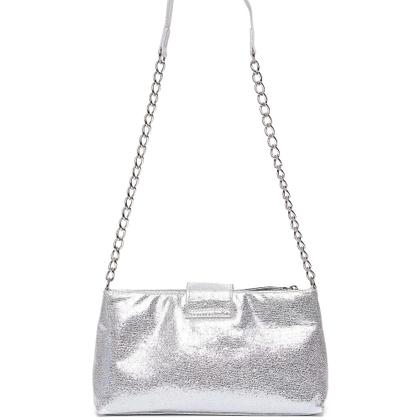 Imagem de Bolsa Shoulder Easy Lança Perfume Tachas OU24 Prata Feminino
