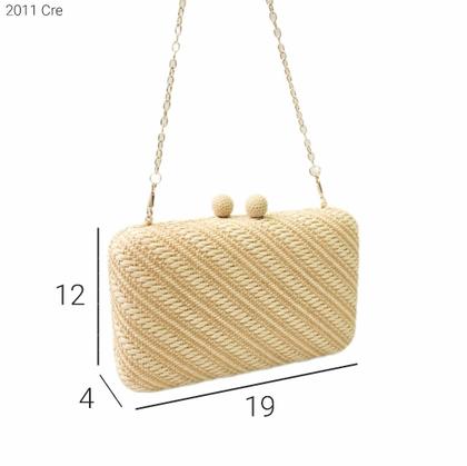 Imagem de Bolsa Social Clutch Ráfia Palha Festa / Noite / Casamento / Balada 2011