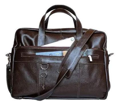 Imagem de Bolsa  Social Executiva Pasta Masculina Mala Em Couro Porta Notebook