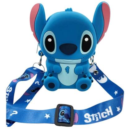Imagem de Bolsa Stitch Infantil Feminina Kit Com Relógio Digital