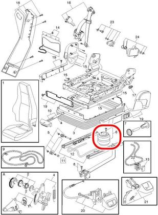 Imagem de Bolsa Suspensão Banco Volvo FH/FM/FMX/NH 20443545