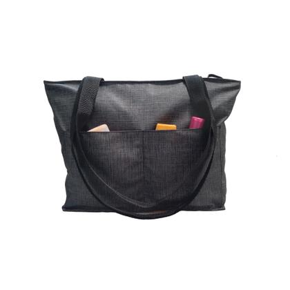 Imagem de Bolsa Tecido Impermeável RMarqCollection Alça Ombro cor linho Preto moda Praia Clube