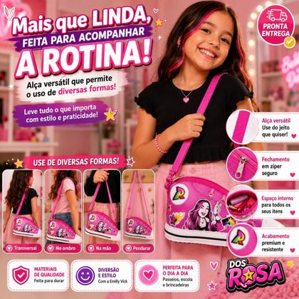 Imagem de Bolsa Tênis Emilly Vick Dos Rosa Fashion Com Ziper