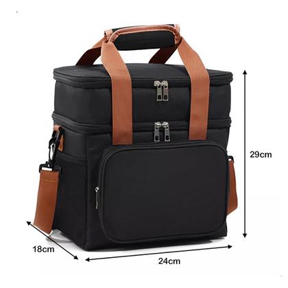 Imagem de Bolsa Térmica 15L Marmita Espaçosa Grande Unissex Portátil