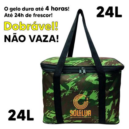Imagem de Bolsa Térmica 24 Litros Não Vaza Preta ou Camuflada Marmita Bolo
