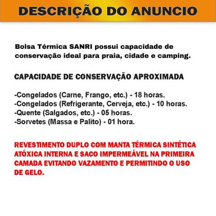 Imagem de Bolsa Térmica 26 Litros Grande Cooler Bebidas Cerveja Refrigerante 45 Latas Viagem Praia Camping