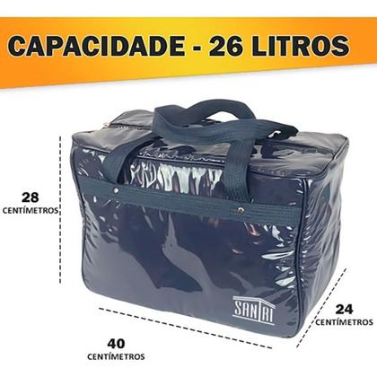 Imagem de Bolsa Térmica 26 Litros Grande Cooler Bebidas Cerveja Refrigerante 45 Latas Viagem Praia Camping