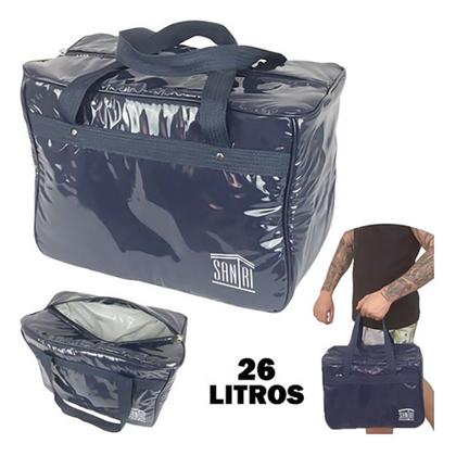 Imagem de Bolsa Térmica 26 Litros Grande Cooler Bebidas Cerveja Refrigerante 45 Latas Viagem Praia Camping