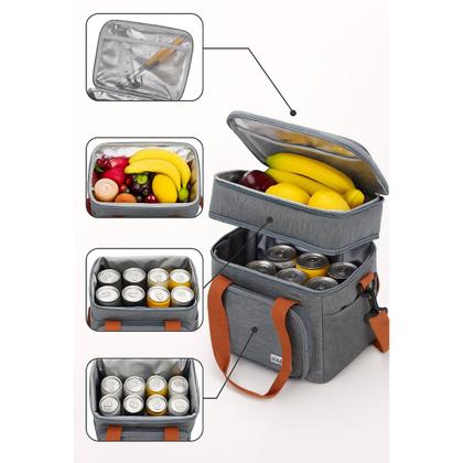 Imagem de Bolsa Térmica Alça Feminina Trabalho Academia Lancheira