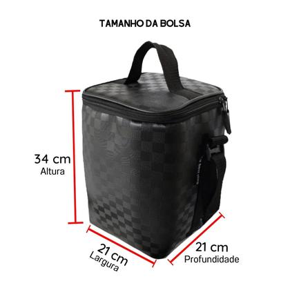 Imagem de Bolsa Térmica Bebidas 4 Garrafas de Vinho E Taça Wine Bag Com Alça De Ombro Porta Vinho Sacola Transporte Proteção Conforto