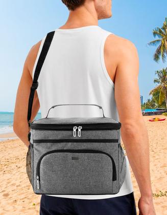 Imagem de Bolsa Termica Camping Parque Lazer Espaçosa 15L Praia Piquenique Mantem Gelado Aquecido