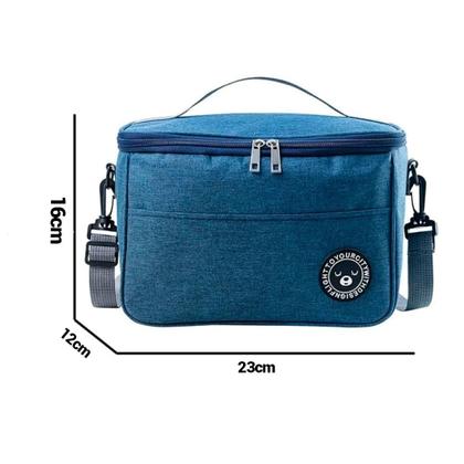 Imagem de Bolsa Térmica Com Alça Unissex Marmita Viagem Lancheira CINZA