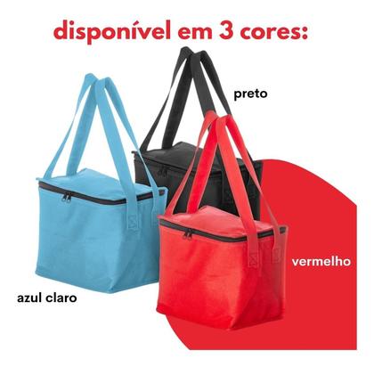 Imagem de Bolsa Térmica Com Alças 8,5 Litros Praia Lanche - Azul