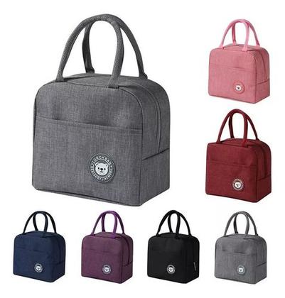 Imagem de Bolsa Térmica Com Isolamento Térmico Portátil Marmita - Cinza