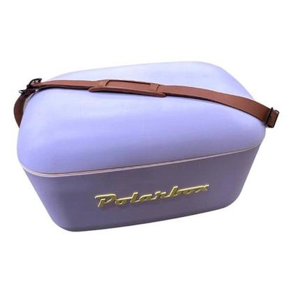 Imagem de Bolsa Térmica Cooler Retrô Com Alça Em Couro 20 Litros - Polarbox