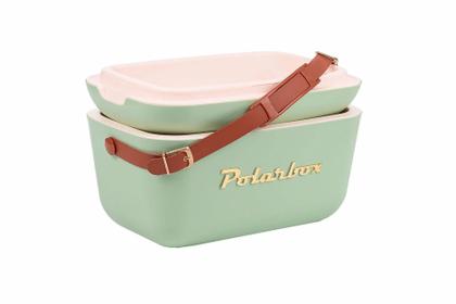 Imagem de Bolsa Térmica Cooler Retrô Com Alça Em Couro 20 Litros - Polarbox