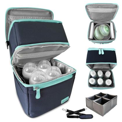 Imagem de Bolsa térmica de leite materno Luxuroo Cool Isolated Dual Section