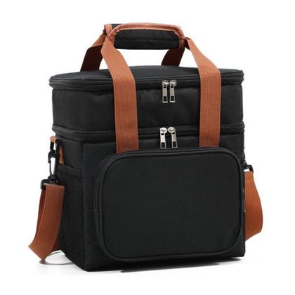 Imagem de Bolsa Térmica Divisórias Mochila Lancheira Grande Com Alça