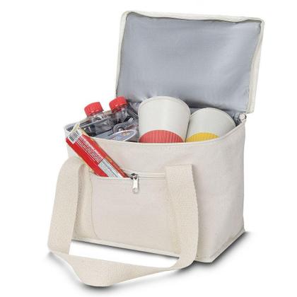Imagem de Bolsa Térmica Em Algodão Branca Com Bolso Frontal
