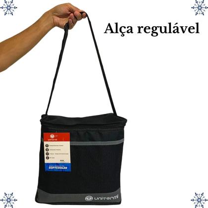 Imagem de Bolsa Térmica Fitness Com Alça 16L Soft Cooler Sacola Térmica Praia Pesca Camping Lancheira Unitermi