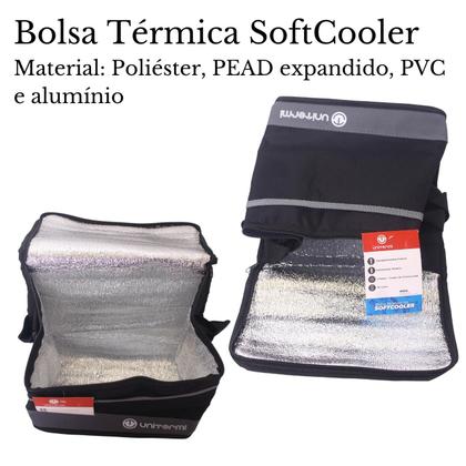 Imagem de Bolsa Térmica Fitness Com Alça 16L Soft Cooler Sacola Térmica Praia Pesca Camping Lancheira Unitermi