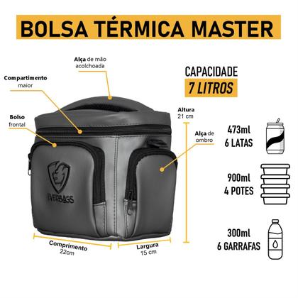 Imagem de Bolsa Térmica Fitness Frasqueira Marmita Alimentar Dieta Bebidas Garrafa Esportiva Grande