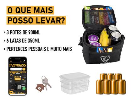 Imagem de Bolsa Térmica Fitness Frasqueira Viagem Lancheira Marmita Alimentar Talheres Portátil Esportivo