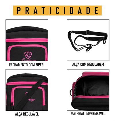 Imagem de Bolsa Térmica Fitness Lancheira Marmita Dieta Treino Frasqueira Viagem Passeio Camping Esportivo