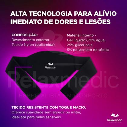 Imagem de Bolsa Térmica Gel Black Costas Relaxmedic