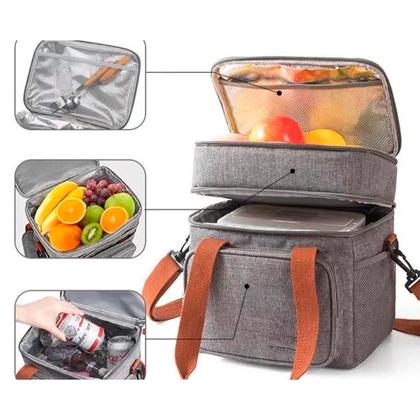 Imagem de Bolsa Térmica Lancheira Dobrável Escola Leve