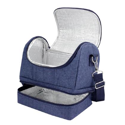 Imagem de Bolsa Térmica Lancheira Necessaire Concept + Pote Marmita Lanches 2 Compartimentos + Garrafa Squeeze + Porta Talheres