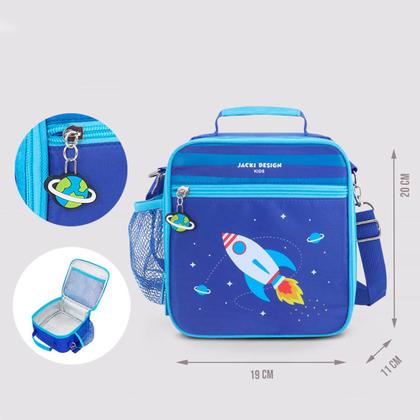 Imagem de Bolsa Térmica Lancheira Necessaire Marmita Lanches Infantil Juvenil Escola Passeio Creche Menino Menina Alça Ombro